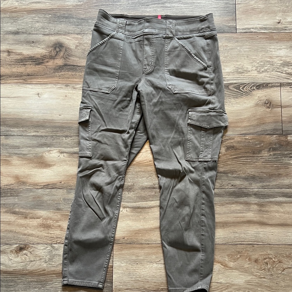 SPANX Charcoal and Olive Slimming panel Pants